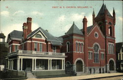First M. E. Church Bellaire, OH Postcard Postcard 