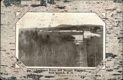 Souhegan River and Watatic Mountain New Ipswich, NH Postcard Postcard Postcard