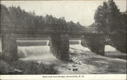 Dam and Iron Bridge Greenville, NH Postcard Postcard Postcard