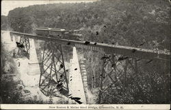 New Boston & Maine Steel Bridge Greenville, NH Postcard Postcard Postcard