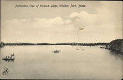 Panoramic View of Whalom Lake Lunenburg, MA Postcard Postcard Postcard