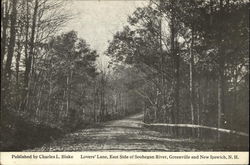 Lovers' Lane, East Side of Souhegan River, Greenville Postcard