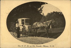 The R.F.D. on His Rounds Mason, NH Postcard Postcard Postcard