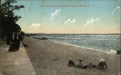 The Surf and Boardwalk Sylvan Beach, NY Postcard Postcard Postcard