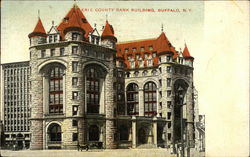 Street View of Erie County Bank Building Postcard
