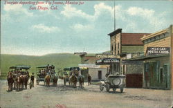 Tourists Departing from Tia Juana for San Diego Postcard