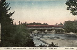 Covered Bridge, Saco River Conway, NH Postcard Postcard Postcard
