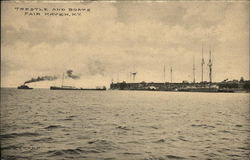 Trestle and Boats Fair Haven, NY Postcard Postcard Postcard