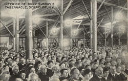 Interior of Billy Sunday's Tabernacle Syracuse, NY Postcard Postcard Postcard