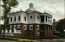 Masonic Temple, Harmony Lodge Pawtuxet, RI Postcard Postcard Postcard