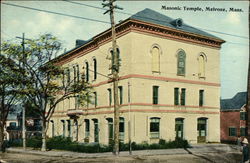 Masonic Temple Melrose, MA Postcard Postcard Postcard