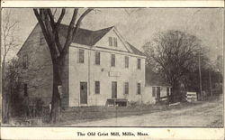 The Old Grist Mill Millis, MA Postcard Postcard Postcard