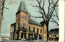 Town Hall Medfield, MA Postcard Postcard Postcard