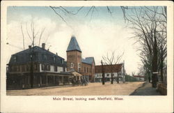 Main Street, Looking East Medfield, MA Postcard Postcard Postcard