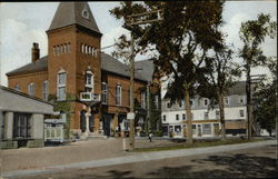 Post Office Square Medfield, MA Postcard Postcard Postcard