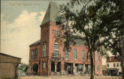 Town Hall Medfield, MA Postcard Postcard Postcard