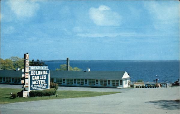 Colonial Gables Motel And Cottages Belfast Me Postcard