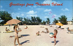 Greetings from Treasure Island Postcard