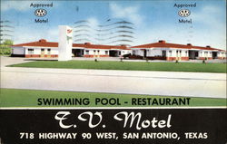 T.V. Motel San Antonio, TX Postcard Postcard Postcard