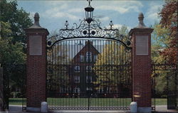 Main Entrance Gate at Abbot Academy Postcard