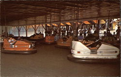 Bumper Cars At Santa's Village Postcard