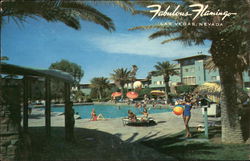 Grounds of the Fabulous Flamingo Hotel Postcard