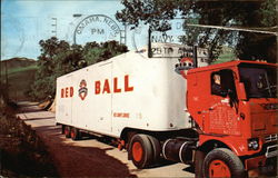 Red Ball Moving Postcard
