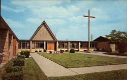 Inner Courtyard, St. Paul of the Cross Retreat House Detroit, MI Postcard Postcard Postcard