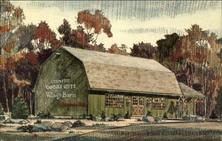 Village Barn Christmas Shop Postcard