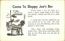 Many Hellos From Sloppy Joe's Postcard