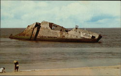 Concrete Ship at Sunset Beach Cape May Point, NJ Postcard Postcard Postcard