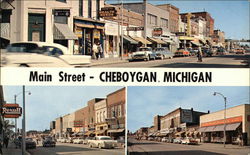 Main Street Cheboygan, MI Postcard Postcard Postcard