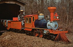 Pedro's Authenitic cale-model 1865 Train Trains, Railroad Postcard Postcard Postcard