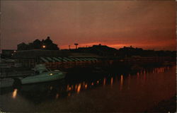 Sunset at Thompson's Clam Bar Harwich Port, MA Postcard Postcard Postcard