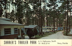 Sharer's Trailer Park Postcard