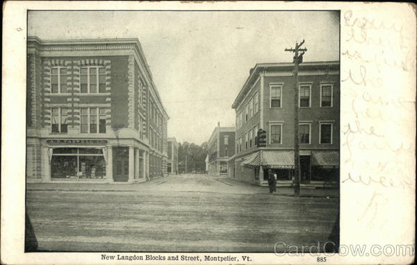 New Langdon Blocks and Street Montpelier Vermont