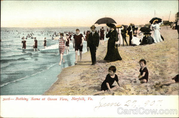 Bathing Scene at Ocean View Norfolk Virginia