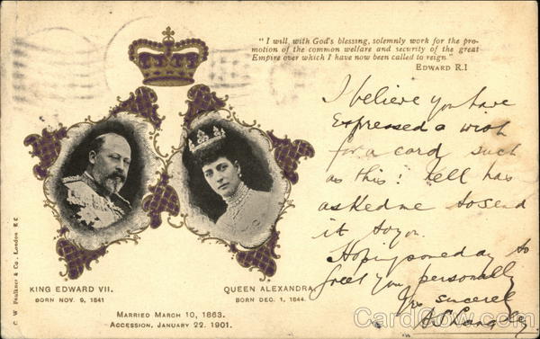 Portraits of King Edward VII & Queen Alexandra Royalty