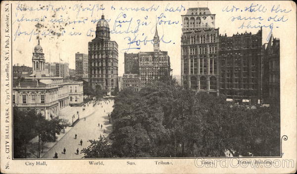 City Hall Park and Surrounding Buildings New York