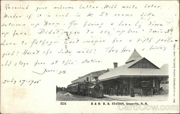 B & M R.R. Station Greenville New Hampshire
