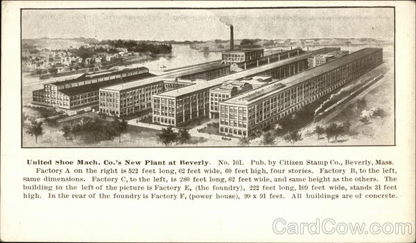 United Shoe Mach. Co.'s New Plant Beverly Massachusetts