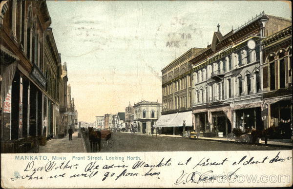 Front Street Looking North Mankato Minnesota