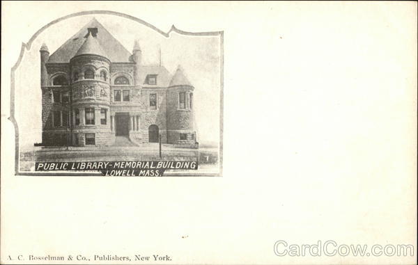 Public Library - Memorial Building Lowell Massachusetts