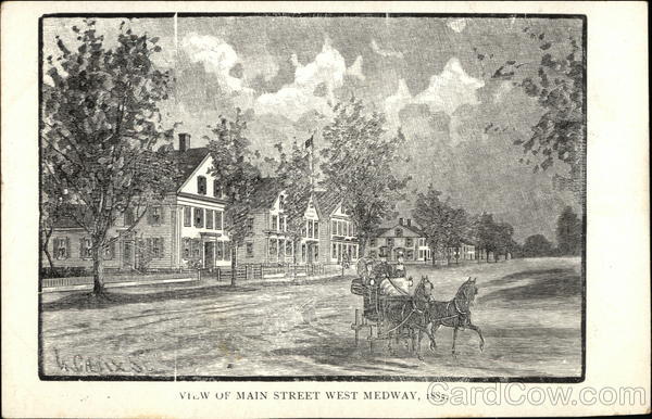 View of Main Street West Medway Massachusetts