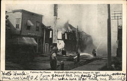 Fighting the Flames Richford, VT Postcard Postcard Postcard