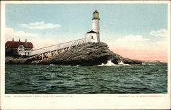 White Island Light Isles of Shoals, NH Postcard Postcard Postcard