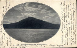 Owl's Head by Moonlight Lake Memphremagog, VT Postcard Postcard Postcard