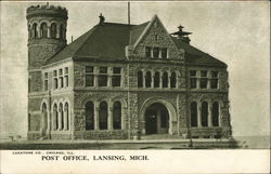 Post Office Lansing, MI Postcard Postcard Postcard