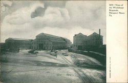 View of the Workshops Shipyards Postcard