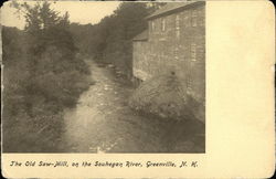 The Old Saw Mill on the Souhegan River Greenville, NH Postcard Postcard Postcard